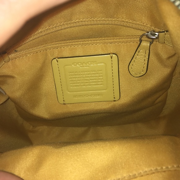 Coach MiniCharlie Pebble Mustard Backpack - Picture 3 of 8